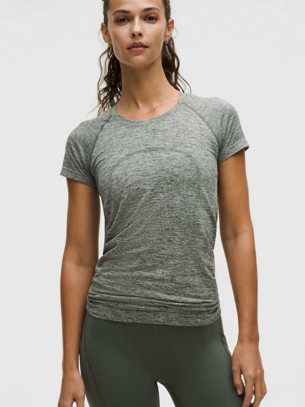 Lululemon Swiftly Tech T-Shirt Short-Sleeve 2.0 Hip Rainforest Green/Light Ivory